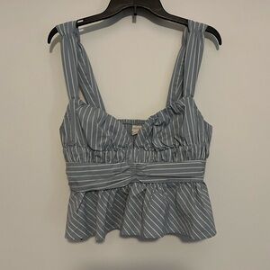 Urban outfitters size large striped crop tank